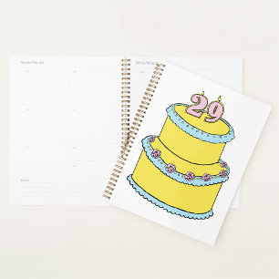 29th Birthday Cake Spiral Planner