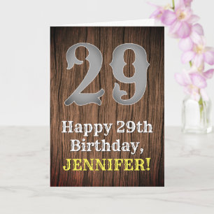 29th Birthday: Country Western Inspired Look, Name Card