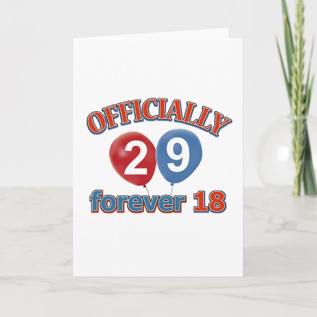 29th birthday designs card (Front)