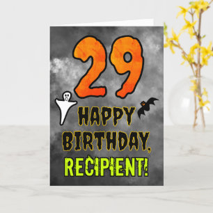 29th Birthday: Eerie Halloween Theme + Custom Name Card