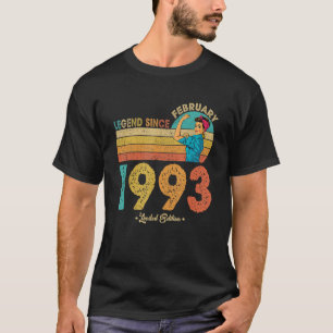 29th Birthday February 1993 Legend Since 1993 29 Y T-Shirt
