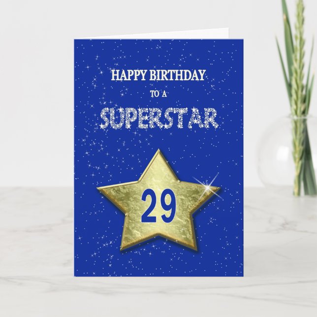 29th Birthday for a Superstar Card (Front)