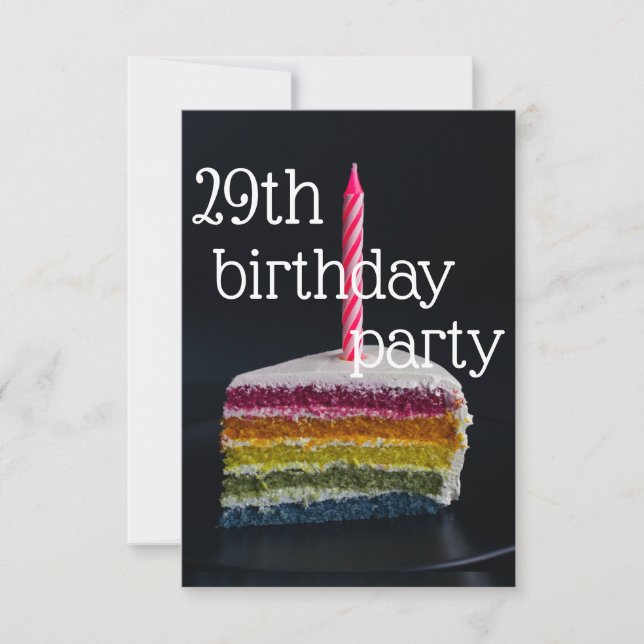 29th birthday invitation (Front)