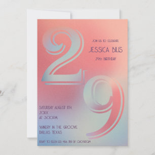 29th birthday invitation