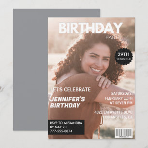 29th birthday invitations for her Magazine Cover