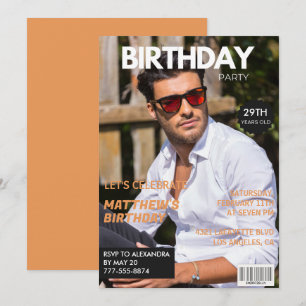 29th birthday invitations for him Magazine Cover