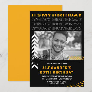 29th birthday invitations Men Photo Spray paint