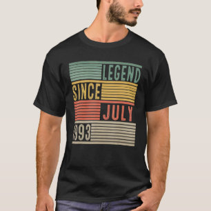 29th Birthday Legend Since July 1993 29 Years Old T-Shirt