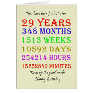 29th Birthday Milestones