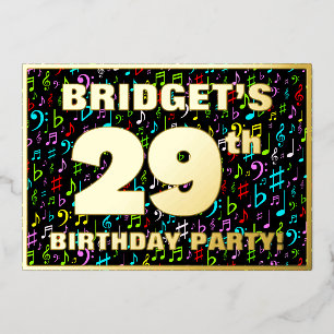 29th Birthday Party — Fun, Colourful Music Symbols