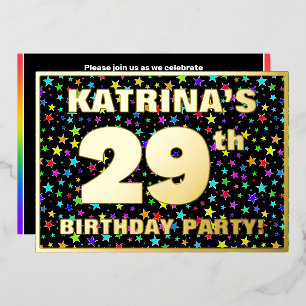 29th Birthday Party — Fun, Colourful Stars Pattern