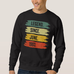 29th Birthday Retro Vintage Legends Were Born In J Sweatshirt