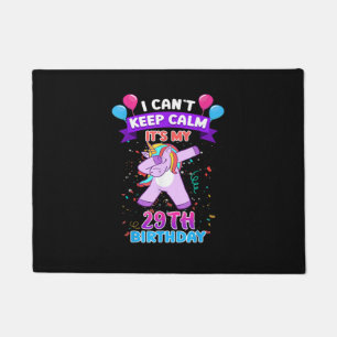 29th Birthday Unicorn Shirt For 29 Years Old Women Doormat