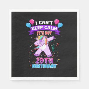 29th Birthday Unicorn Shirt For 29 Years Old Women Napkin