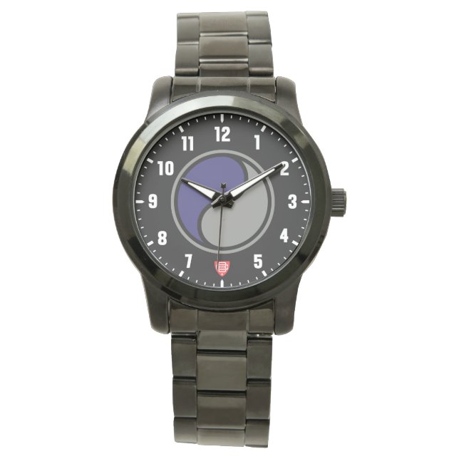  29th Infantry Division Black Stainless Steel Watch (Front)