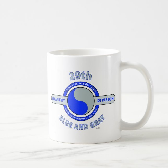 29TH INFANTRY DIVISION "BLUE AND GRAY" COFFEE MUG (Right)