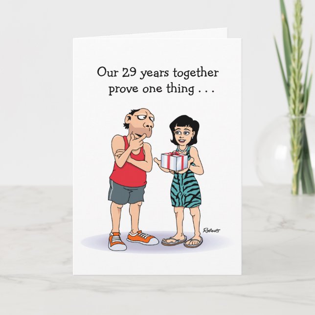 29th Wedding Anniversary Card (Front)