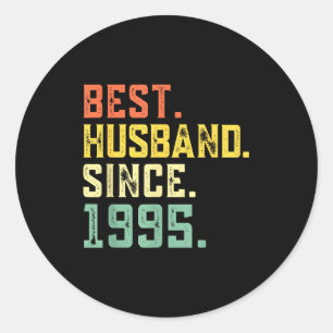 29th Wedding Anniversary Husband Since Classic Round Sticker