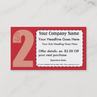 $2.00 Off Coupon Card