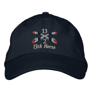 2-13th Cavalry Iraq Crossed Sabres Embroidered Hat
