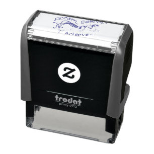 2.15" x 0.78" Rubber Stamp - Dream Believe Achieve