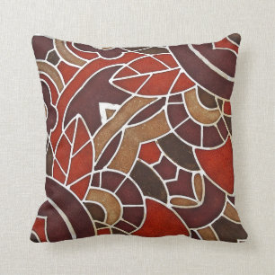 #2 1928 Deco glass panel from the Oviatt Building Cushion