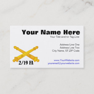 2/19 Field Artillery Business Card