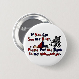 2 1/4 Button - Back In Wheelchair
