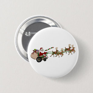 2 1/4 Inch Button - Wheelchair Santa