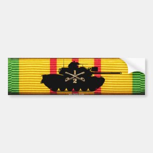 2/1st Cavalry M48A3 on VSM Ribbon Bumper Sticker