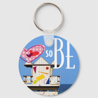 2.25" Llavero Love South Beach Miami 6 ST Key Ring