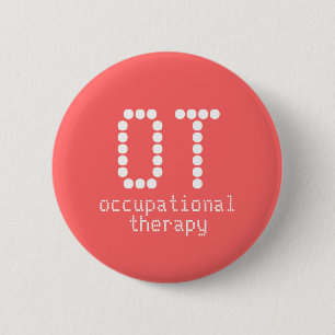 2.25" occupational therapy button - melon