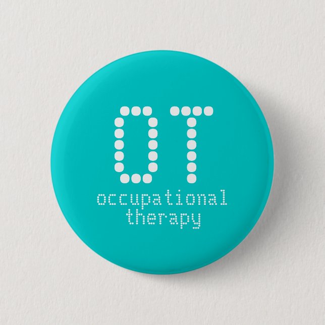 2.25" occupational therapy button - teal (Front)