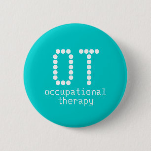 2.25" occupational therapy button - teal