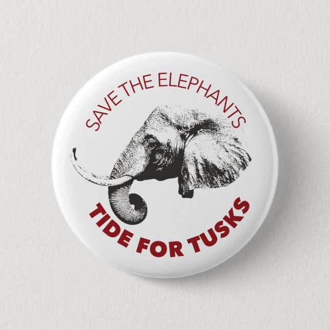 2.25" Save the Elephants button (Front)
