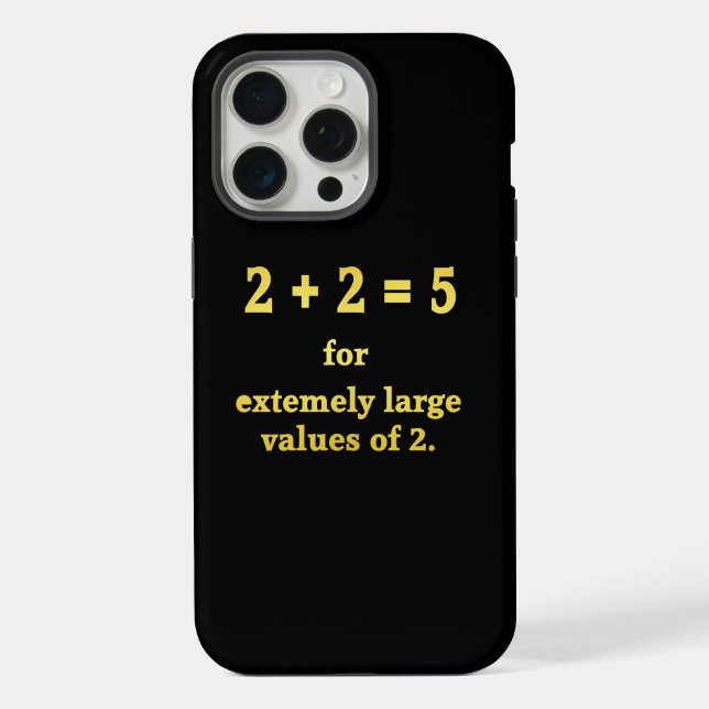 2 + 2 = 5  Funny Math Joke iPhone Case (Back)