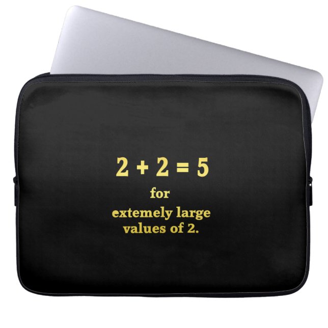 2 + 2 = 5  Funny Math Joke Laptop Sleeve (Front)