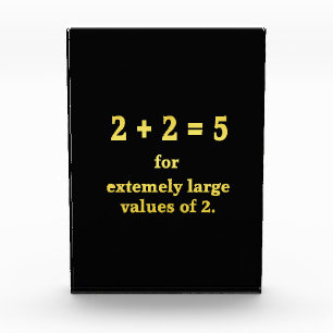 2 + 2 = 5  Funny Math Joke Photo Block