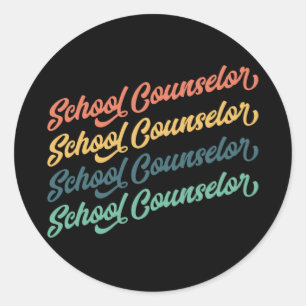 2/2- Back To School Vintage School Counsellors Classic Round Sticker