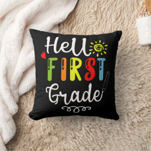 2/2- Hello First Grade Shirt, First Grade Students Cushion