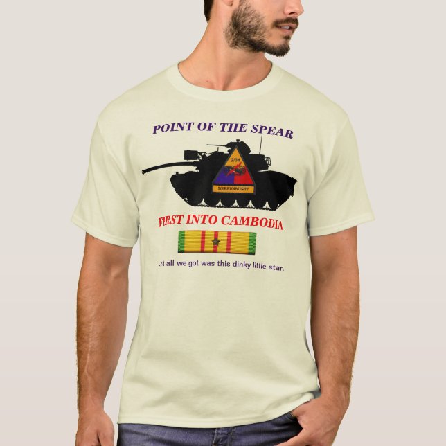 2/34th Armour First into Cambodia Shirt (Front)