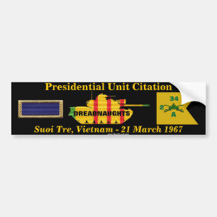 2/34th Armour Presidential Unit Citation - Suoi Bumper Sticker