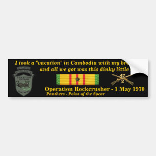 2/47th Cambodian Vacation Bumper Sticker