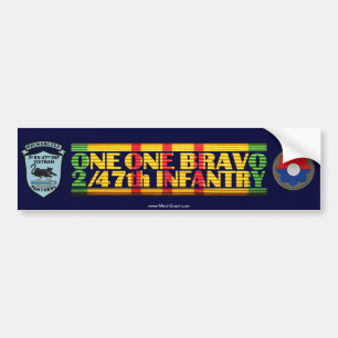 2/47th Inf. 11 Bravo Patches Vietnam Sticker
