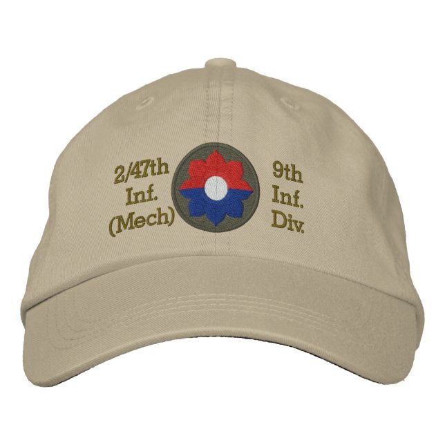 2/47th Inf. 9th Inf. Div. Patch Embroidered Hat (Front)