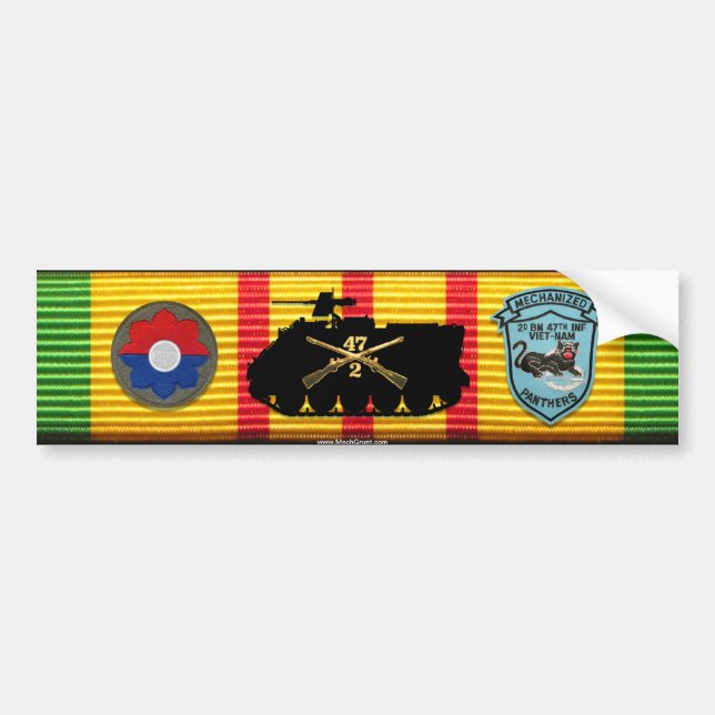 2/47th Inf. M125A1 Old Patches Sticker (Front)