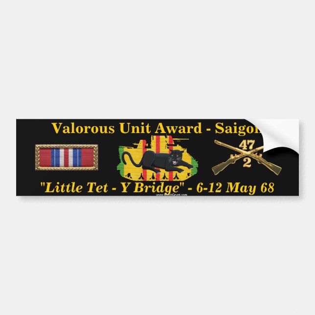 2/47th Valorous Unit "Little Tet" Bumper Sticker (Front)