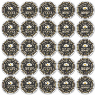 2.5" Vinyl Waterproof Honey Label with Daisy