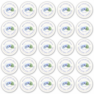 2.5" Wide Mouth Mason Jar Jelly Lid Label Vinyl