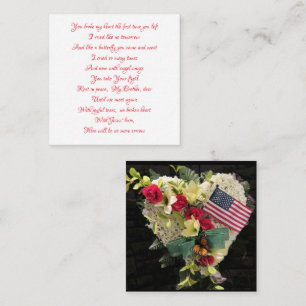 2.5" x 2.5" Flat Note Card - IN MEMORY